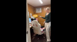 Person zaps themselves while testing bug zapper in Davie, Florida