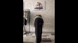 Backflip onto a wall with unexpected picture twist