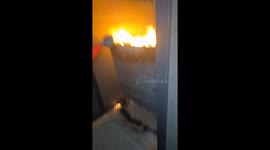 Fearless chef rushes to extinguish late-night bin fire using neighbor's watering can