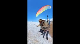 Paragliding with the last Golden Eagle Hunters of Mongolia