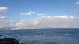 Japan: Wildfires Rage In Ofunato, Prompting Hundreds To Evacuate