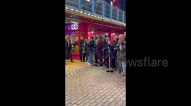 UK: King and Queen On Their Way to Pack Donation Boxes at Darjeeling Express