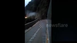 Bus driver saves passengers from landslide