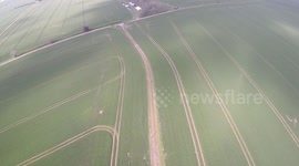 Rocket launch filmed by drone