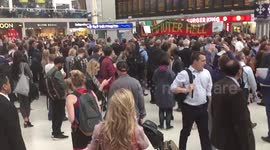 Southern Rail Commuter protest at Victoria Statio