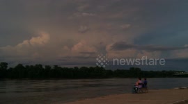 Watching a storm come in.