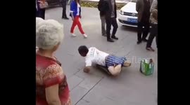 Man pretends to be disabled to beg on street