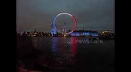 Time Lapse Of London Eye In French Flag Colours