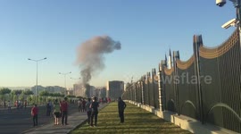 Explosion as missile lands near civilians during Turkish coup attempt