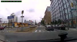 Accident bicycle and truck in the Brooklyn 4th  avenue 07-14-16