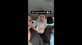 my son asking for a ‘present’ after being surprised with a trip to Wembley to watch the lionesses England vs spain