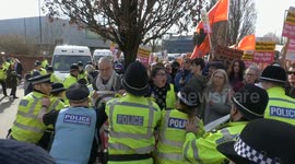 Scuffles in Nuneaton as Britain First counter-protesters clash with police