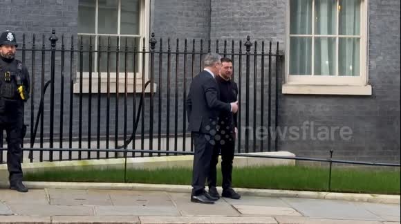 UK Prime Minister Keir Starmer welcomes President Zelenskyy to 10 Downing Street