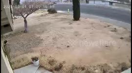 US, Los Angeles: Apple Valley Driver Dead After Fiery Crash Captured on Home Security Cameras Part 2