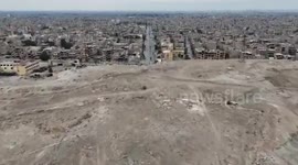Syria: Aerial footage of the outskirts of the city of Deir ez-Zor