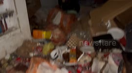 “Shocking scenes of destruction left behind after a 41-day military occupation in Al-Rabee Building. Broken walls, trashed homes, and clear signs of vandalism.”