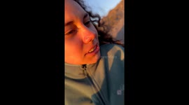 Spider appears on person's face in Curanipe, Chile