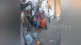 Four Workers injured after an Explosion, while unloading the parcels in Kakinada, Andhra Pradesh