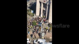 Serbia: Students protest in front of the University of Belgrade Faculty of Law