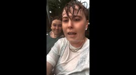 Storm-stranded and drenched when stuck on the Anakeesta Chondola