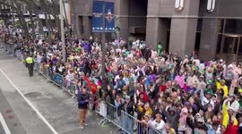 US: People Celebrate Mardi Gras Despite Inclement Weather