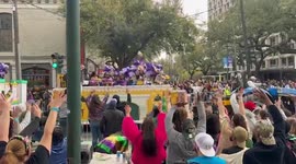 US: People Celebrate Mardi Gras Despite Inclement Weather 2