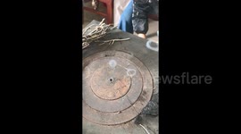Stove blows perfect smoke rings in fascinating footage