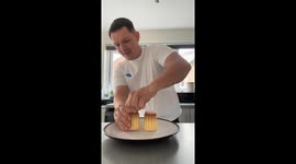 worldofwoody7 attempts to inhale a crème caramel and fails terribly