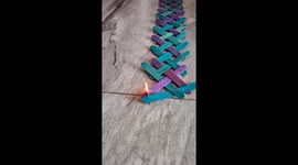 Interlaced Labyrinth Of Popsicle Sticks Pops Off