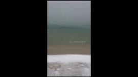 Snow Falls On Florida Beach