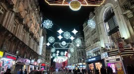Ramadan lights lit up in Londons West End