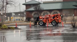 Heavy Downpour as a Severe Thunderstorm was moving into Fort Smith, Arkansas