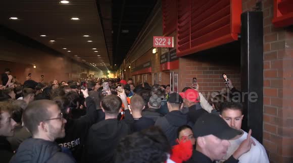 One arrest made as Glazers out protest clashes with security & police outside Old Trafford. Ahead of the Manchester United VS Arsenal game