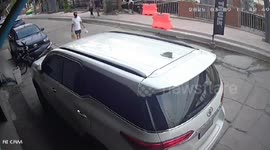 Couple holding hands on romantic walk swallowed by sudden sinkhole