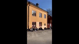 Stockholm's first warm day: Sun-deprived Swedes emerge