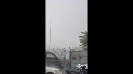 Roof blown away by powerful storm in Malaysia