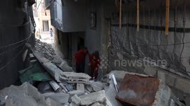 Gaza Strip: Bereaved Palestinians dig through rubble to retrieve remains of loved ones