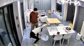 Husband accidentally slap's wife face after missing her bum