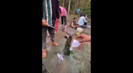 Fire and water flow from the same pipe in Pachmarhi