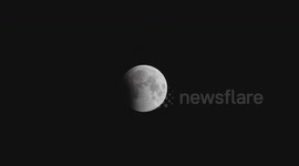 The Beginning Of The Lunar Eclipse - First Bite Of The Earths Umbral Shadow After 5am UK