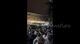 Serbia: People protest in front of national television building