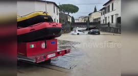 Italy: Firefighters Battle Flood Chaos in Tuscany as Torrential Rains Wreak Havoc