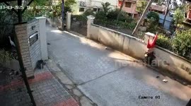 A car driver attempting to ram into a biker, ended up hitting a pedestrian woman in Mangaluru, South India