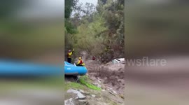 US: Man Clinging to Tree Rescued from Raging Creek by Helicopter Heroes