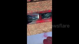 UK: Actionists are stationed in a cherry picker above Elbit's Bristol HQ 2