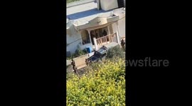 Israeli forces raid a testing centre during their storming of Salfit city