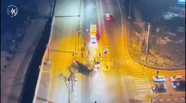 Border Force conducted an operation to stop a truck on Route 55 near the Alfei Menashe junction