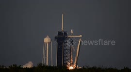 A SpaceX Falcon 9 rocket carrying Crew-10 astronauts lifts off from Launch Complex 39A