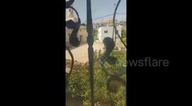 Israeli army bulldozers in the town of Tubas, north of the West Bank