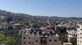 Displaced from the Jenin Refugee Camp on the way back from collecting some belongings